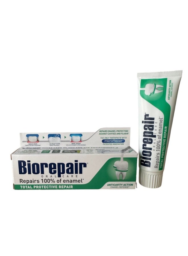 Biorepair: "Total Protective Repair" Toothpaste with microRepair, New Formula - 2.5 Fluid Ounce (75ml) Tubes [ Italian Import ] - Image 2